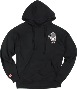 Astronaut Graphic Black Hoodie PNG image