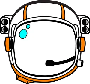 Astronaut Helmet Cartoon Illustration PNG image