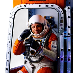 Astronaut In Spaceship Cockpit PNG Opr