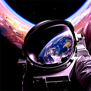 Astronaut Selfie In Space Png Kuh PNG image