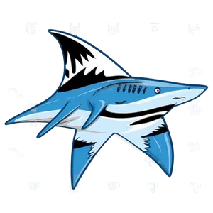 Astronaut Shark Cartoon PNG Tvj54