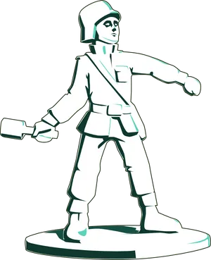 Astronaut Statue Coloring Page