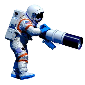 Astronaut With Telescope Png 05212024 PNG image