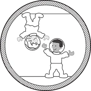 Astronautand Earth Reflection Graphic