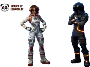 Astronauts_ Rendered_by_ Loloverlay PNG image