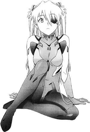 Asuka Langley Sitting Pose