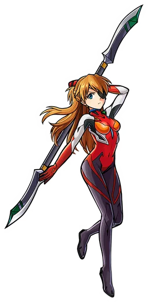 Asuka Langley Soryu Plug Suit Pose PNG