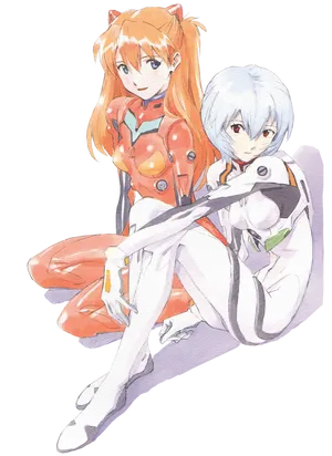 Asukaand Rei Evangelion Characters PNG