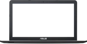 Asus Laptop Front View Black