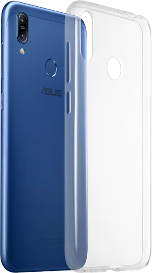 Asus Smartphonewith Clear Case PNG image