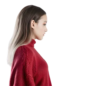 Asymmetric Red Sweater PNG Cqo PNG