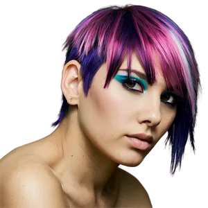 Asymmetrical Emo Haircut PNG Cut48 PNG