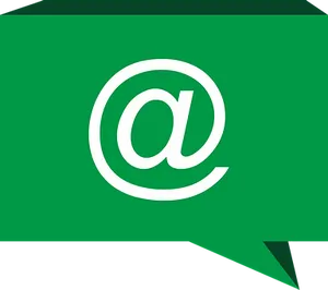 At Symbol Speech Bubble Icon