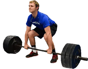 Athlete Performing Deadlift PNG image