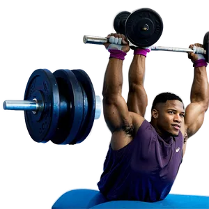 Athlete Performing Overhead Weightlifting PNG