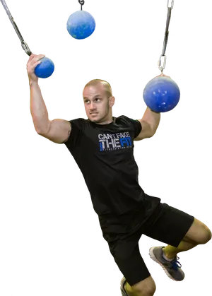 Athlete Swinging Cannonball Grips