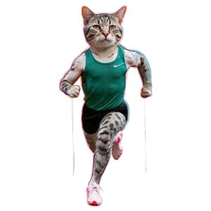 Athletic Cat Meme PNG 39