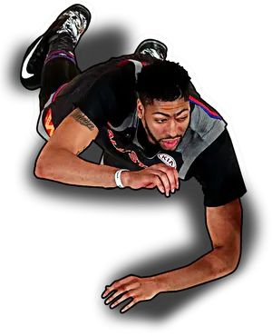 Athletic Jump Action Pose PNG