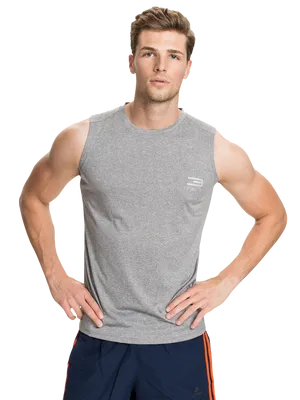 Athletic Man Gray Tank Top PNG
