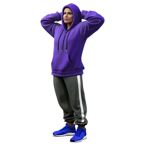 Athletic Purple Hoodie Artwork PNG Ypi72