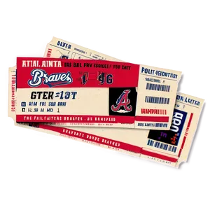 Atlanta Braves Game Ticket PNG Brh33