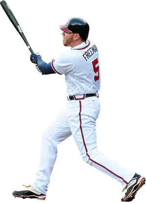 Atlanta Braves Player Swinging Bat PNG