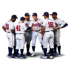 Atlanta Braves Team Huddle PNG 05212024 PNG