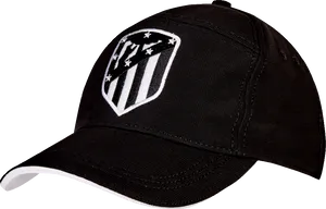 Atletico Madrid Logo Black Cap PNG image