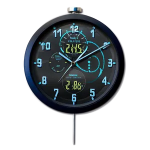 Atomic Sync Wall Clock PNG Sen
