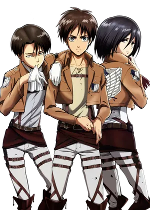 Attack_on_ Titan_ Main_ Characters PNG image