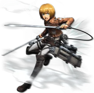 Attackon Titan Characterin Action PNG image