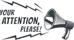 Attention Grabbing Megaphone Graphic PNG image