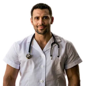 Attentive Male Nurse PNG Lon