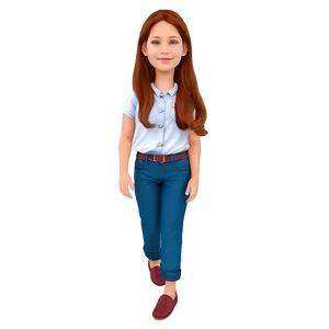 Auburn Hair Girl Png Sxj PNG image