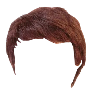 Auburn Hair Wig Isolated PNG