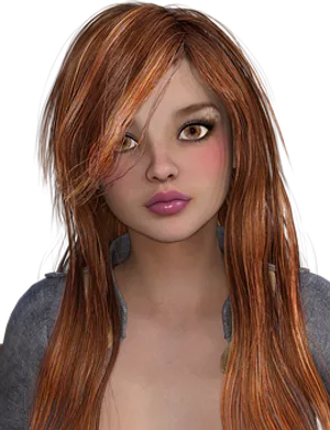 Auburn Haired3 D Character Portrait