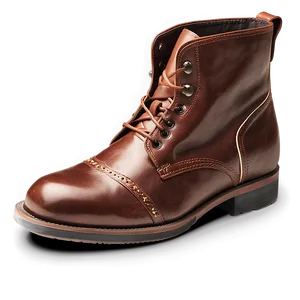 Auburn Leather Boots PNG 69