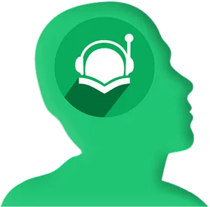 Audio Book Listening Head Icon