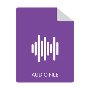 Audio File Icon Purple Background PNG image