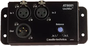 Audio Technica A T8681 Uni Mix Microphone Combiner PNG image