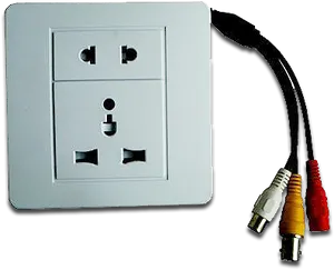 Audio Video Cablesand Wall Outlet PNG image