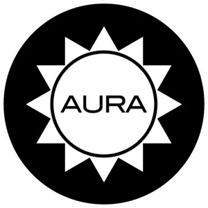 Aura Logo Blackand White PNG image