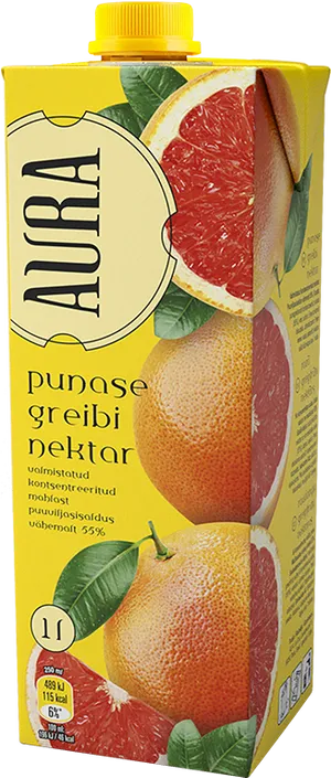 Aura Red Grapefruit Juice Pack PNG image