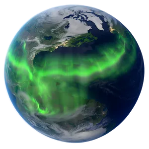 Aurora Borealis From Space Png Jft1 PNG image