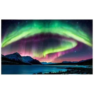 Aurora Borealis Landscape PNG 06242024