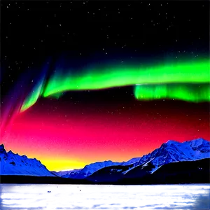 Aurora Borealis Landscape PNG 29