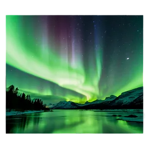 Aurora Borealis Night View PNG 65