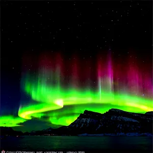 Aurora Borealis Night View PNG Xvh4 PNG