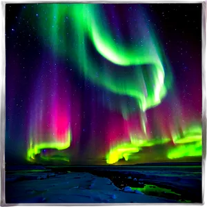Aurora Borealis North Pole PNG 06122024