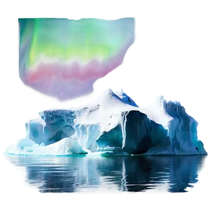 Aurora Borealis Over Icebergs PNG Rbw87 PNG